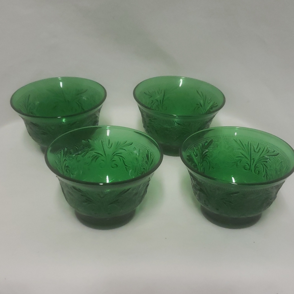 Anchor Hocking Custard Cups, set of 4, Green